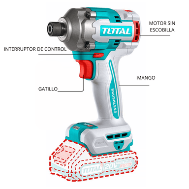ATORNILLADOR TOTAL TIRLI2028 IMPACTO 285NM 20V - 3