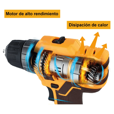 SET DE HERRAMIENTAS INGCO TALADRO ATORNILLADOR INALÁMBRICO 20V 2.0AH + BATERÍA + CARGADOR - 3