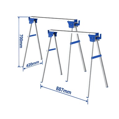 SET CABALLETE PESADO SOPORTA 800KG 2PCS WADFOW - 3
