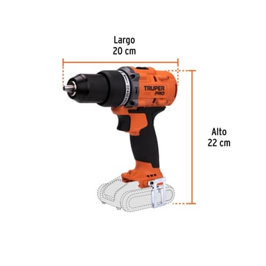 TALADRO PERCUTOR + ATORNILLADOR DE IMPACTO +1 BAT 20V TRUPER - 5