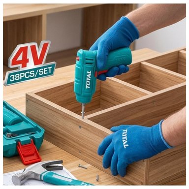 SET ATORNILLADOR 4V + 38PZS HERRAMIENTAS TOTAL - 4