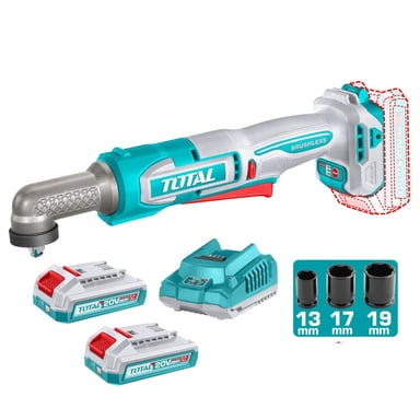 LLAVE DE IMPACTO RECTA 3/8' 20V CON 2 BATERIAS Y CARGADOR TOTAL - 1