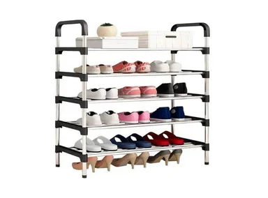 ORGANIZADOR DE CALZADOS MULTIUSO ZAPATERO DE 5 NIVELES NEGRO - 1