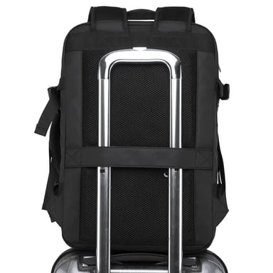 MOCHILA EXPANDIBLE VIAJERA CABINERA COMPARTIMIENTO LAPTOP NEGRO - 7