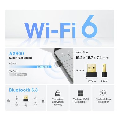 ADAPTADOR TP-LINK TX10UB NANO WIFI 6 AX900 - 4