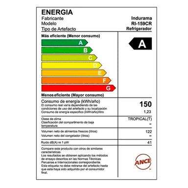 FRIGOBAR INDURAMA RI-159CR 122 L CROMA - 6