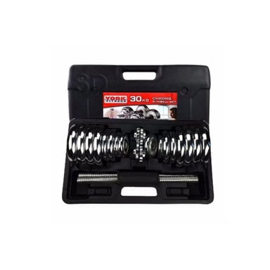SET PESAS YORK MANCUERNAS 30KG BARRA ADAPTADORA - 3