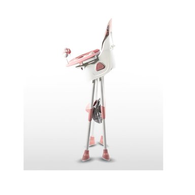 SILLA DE COMER PLEGABLE DOBLE BANDEJA LUNA ROSADO - 4