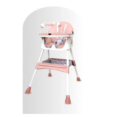 SILLA DE COMER PLEGABLE DOBLE BANDEJA LUNA ROSADO - 5