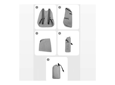 MOCHILA COOL BAGS CB-BOLSOS GRIS IMPERMEABLE PLEGABLE PORTATIL - 4