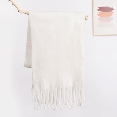 MAXI BUFANDA SOFT DE TEJIDO ULTRA SUAVE | BLANCO - 1