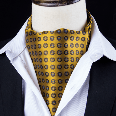 BUFANDA CORBATA ALAN DE SEDA PARA HOMBRE - DORADO - 1