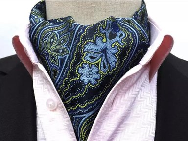 BUFANDA CORBATA OMAR DE SEDA PARA HOMBRE - 1