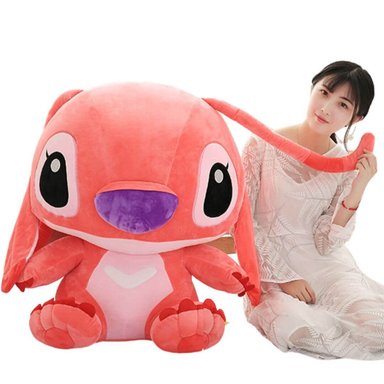 PELUCHE BABY STITCH ROSADO GIGANTE ANGELA- MIDE 85 CM ALTO - 1