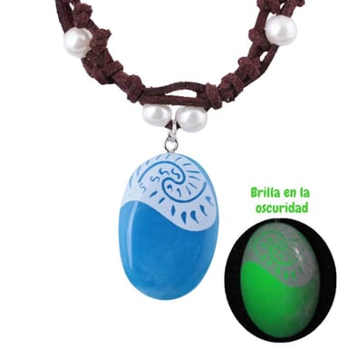 DISFRAZ COLLAR TEFITI MOANA LUMINOSO BRILLA OSCURIDAD MOANA TRAJE CELESTE - 3
