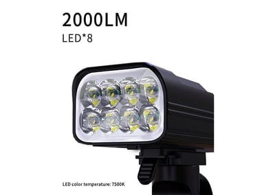 LUZ DELANTERA DE ALTA POTENCIA BICICLETA 2000 LÚMENES - 4