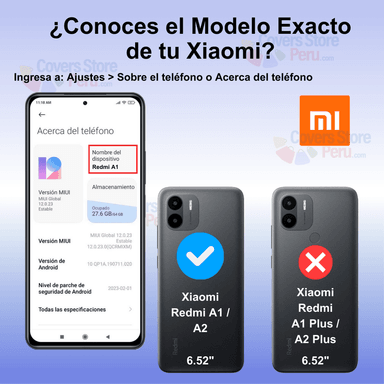 FUNDA CASE PARA XIAOMI REDMI A2 TRANSPARENTE CROMADO NAVY ANTISHOCK - 2