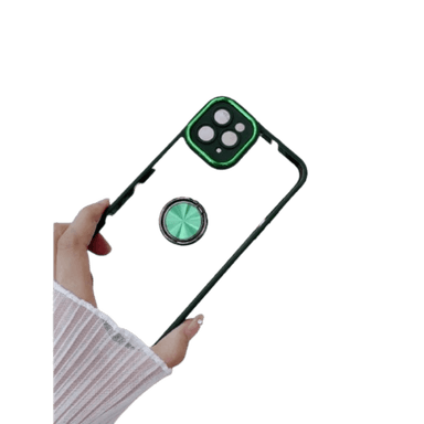 FUNDA PARA XIAOMI POCO X5 PRO 5G TRANSPARENTE CROMADO VERDE ANTISHOCK - 1