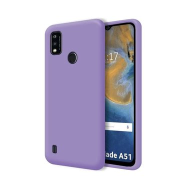 FUNDA PARA ZTE BLADE A34 SOFT FEELING ANTISHOCK LILA RESISTENTE - 1