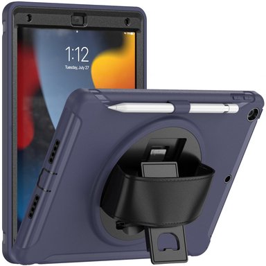 FUNDA PARA IPAD 7MA GEN 10.2' ARMOR GIRATORIO + PARANTE AZUL - 1