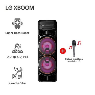 TORRE DE SONIDO LG XBOOM RNC9 BLUETOOTH KARAOKE + MICROFONO - 1