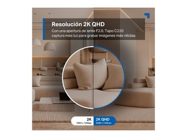 CÁMARA DE SEGURIDAD TAPO C220 IP GIRATORIA 360° 2K 4MP + MICRO SD128GB - 4