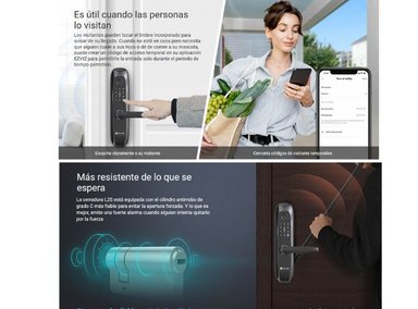 CERRADURA INTELIGENTE EZVIZ L2S CON HUELLA DACTILAR - 4