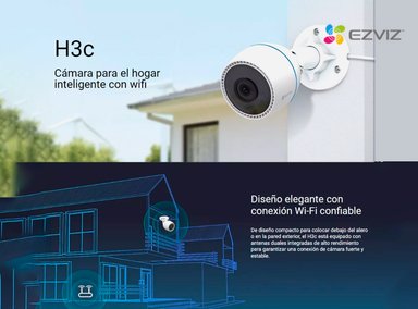 KIT DE 2 CÁMARA DE SEGURIDAD WIFI H3C 2K 3MP + MICRO SD 64GB PARA EXTERIORES EZVIZ - 4