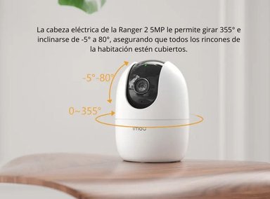 CÁMARA SEGURIDAD RANGER 2 5MP 3K + MICRO SD 64GB INTERIOR MOVIMIENTO PAN/TILT - 3