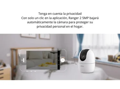 CÁMARA SEGURIDAD RANGER 2 5MP 3K + MICRO SD 64GB INTERIOR MOVIMIENTO PAN/TILT - 4