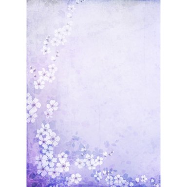 ACCESORIO FOTOGRAFÍA WESTCOTT FLORAL WATERCOLOR ART CANVAS BACKDROP WITH GROMMETS 5 X 7' PURPLE - 1
