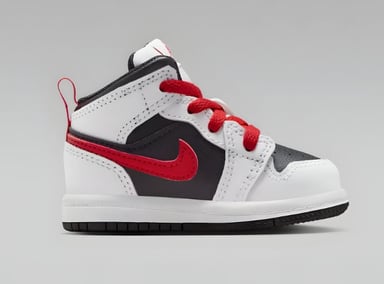 ZAPATILLAS URBANAS JORDAN RETRO 1 MID GRIS ROJO INFANTE - 2