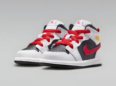 ZAPATILLAS URBANAS JORDAN RETRO 1 MID GRIS ROJO INFANTE - 3
