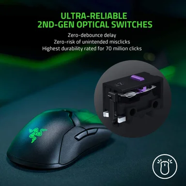 RAZER GAMING VIPER – MOUSE INALÁMBRICO CON SENSOR ÓPTICO DPI DE ENTRADA MÁS RÁPIDA - NEGRO - 2