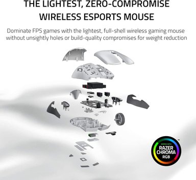 MOUSE GAMER INALÁMBRICO RAZER BLANCO VIPER SENSOR ÓPTICO DPI ENTRADA MÁS RÁPIDA - 2