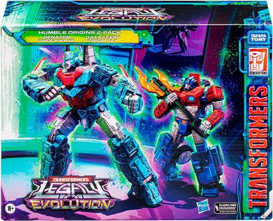 TRANSFORMERS TOYS LEGACY EVOLUTION VOYAGER SENATOR SHOCKWAVE Y DELUXE DATA CLERK ORION PAX HUMBLE ORIGINS PAQUETE DE 2 - 4