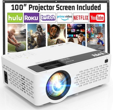 MINI PROYECTOR COMPRA FACIL TMY BLUETOOTH ACTUALIZADO DE 9500 LÚMENES CON PANTALLA DE 100' FULL HD 1080P - 1