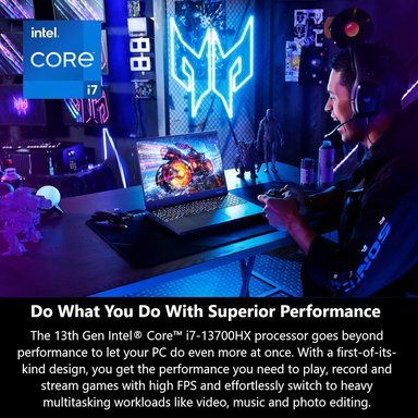 LAPTOP GAMER ACER INTEL CORE I7-13700HX 16GB 1TB NVIDIA GEFORCE RTX 4060 16" PREDATOR HELIOS 16 13ª GEN 165HZ DDR5 4 - 2