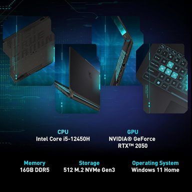 LAPTOP GAMER MSI GAMING INTEL CORE I5-12450H 16GB 512GB SSD GEFORCE RTX 2050 15.6" CYBORG 15 FHD 144HZ DDR5 NVME COOLER BOOST 5 - 5