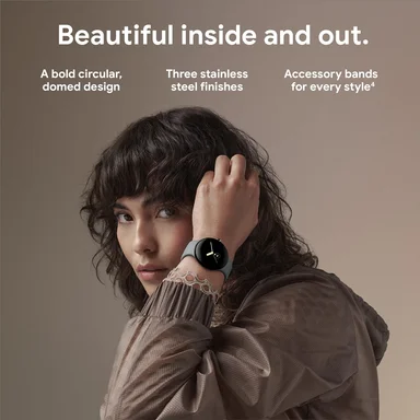 SMARTWATCH GOOGLE PIXEL ANDROID FITBIT CAJA ACERO INOXIDABLE PLATEADO PULIDO-CHALK ACTIVE WIFI CREMA - 4