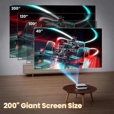 PROYECTOR COMPRA FACIL HAPPRUN BLUETOOTH NATIVE 1080P PANTALLA DE 100 PULGADAS 9500L COMPATIBLE HDMI USB AV FIRE STICK PS5 - 5