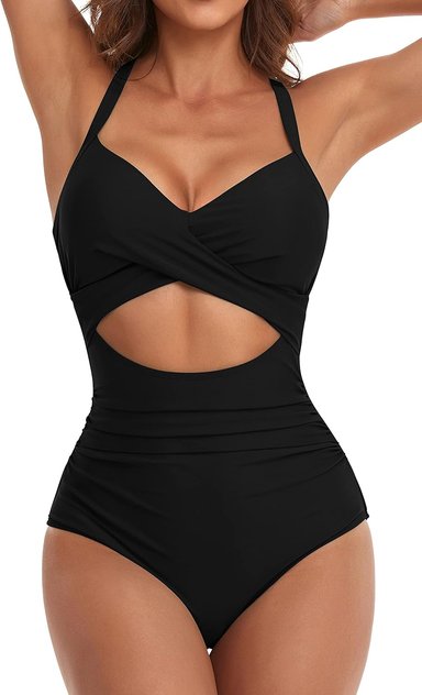 ROPA DE BAÑO MUJER COMPRA FACIL EOMENIE 1 PIEZA CONTROL DE ABDOMEN + CINTURA ALTA + ENVOLVENTE 1 PIEZA - 1
