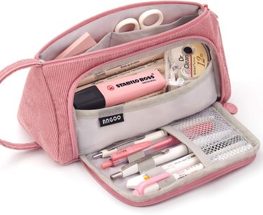 ESTUCHE EASTHILL ROSADO DE GRAN CAPACIDAD ESCOLAR OFICINA Y COLEGIAL PARA NIÑOS Y ADULTOS - 2