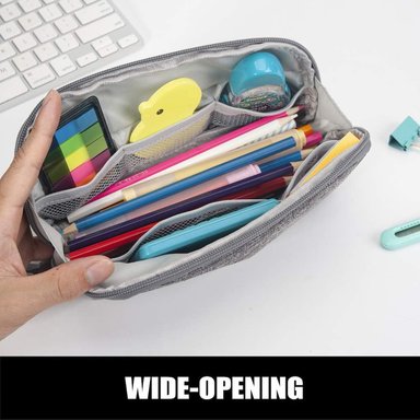 ESTUCHE COMPRA FACIL GRIS SOOEZ DE APERTURA ANCHA - 5