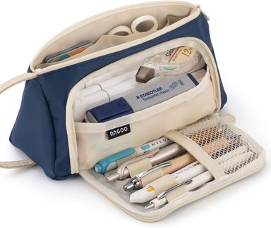 ESTUCHE EASTHILL AZUL DE GRAN CAPACIDAD ESCOLAR OFICINA Y COLEGIAL PARA NIÑOS Y ADULTOS - 1