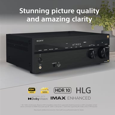 BARRA SONIDO SONY STR-AN1000 7.2 CANALES 7 X 165 VATIOS SONIDO ENVOLVENTE HOME THEATER 8K A/V RECEPTOR - 2