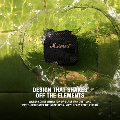MARSHALL ALTAVOZ BLUETOOTH PORTÁTIL WILLEN - NEGRO Y LATÓN - 3