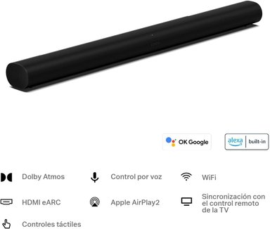 BARRA SONIDO SONOS ARC NEGRO CON DOLBY ATMOS - 4