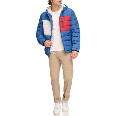 CASACA TOMMY HILFIGER ACOLCHADA RESISTENTE AL AGUA CON CAPUCHA PARA HOMBRE - 1