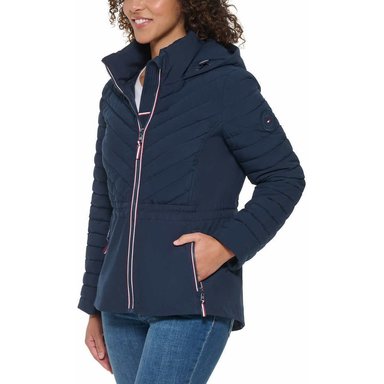 ABRIGO MUJER TOMMY HILFIGER AZUL MARINO ENCUBIERTO - 2